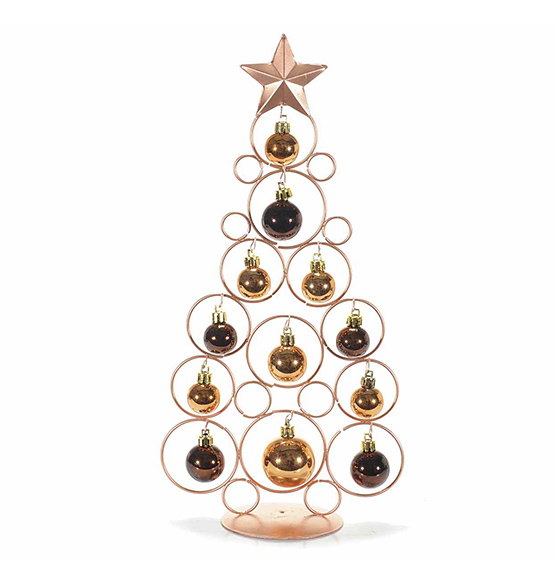 Albero di Natale decorativo in metallo color bronzo con 12 palline, Scatole  Discount.it - Trasparenti, in cartone, portabottiglie, portaconfetti,  nastri, bomboniere e ragali