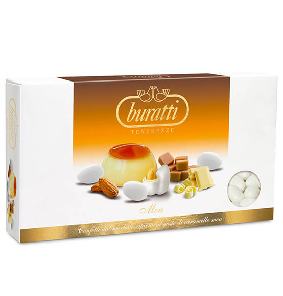 Confetti Buratti Mou-Crème Caramel colore bianco 1kg.
