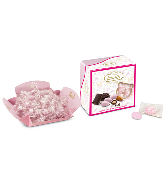 Confetti Buratti incartati cioccomandorla rosa senza glutine 500 gr