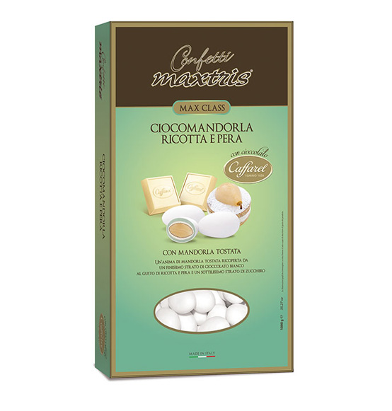 Confetti Maxtris caffarel cicomandorla ricotta e pera colore bianco 1kg.
