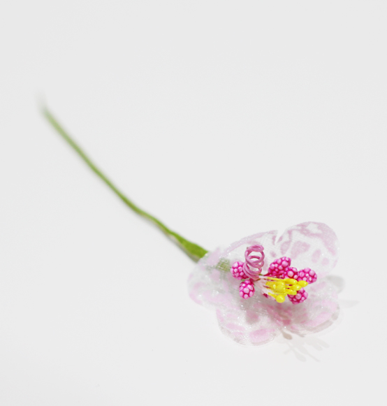 12pz. Decorazione mazzolino di fiori rosa per bomboniera