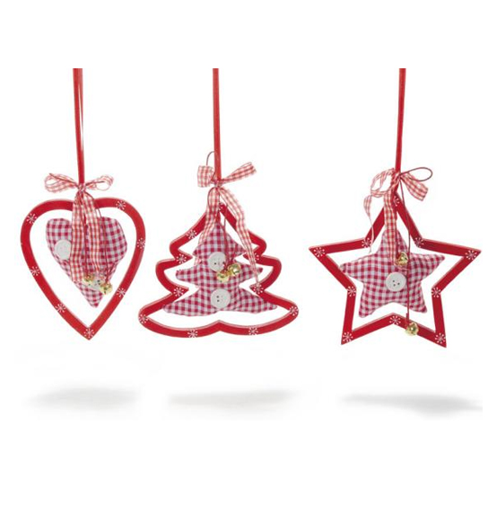 Decorazione natalizia in legno e stoffa con bottoni, Scatole Discount.it -  Trasparenti, in cartone, portabottiglie, portaconfetti, nastri, bomboniere e  ragali