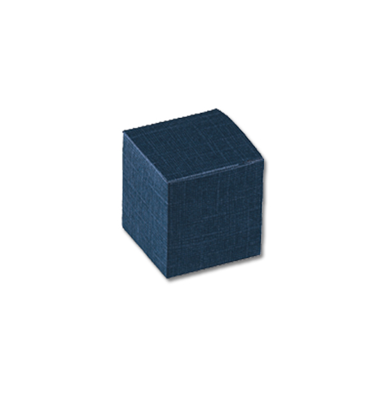 10pz. Scatola pieghevole in cartone juta blu mm. 100x100x120
