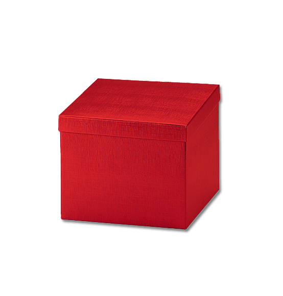 Scatola regalo in cartone seta rossa mm. 300x300x240, Scatole Discount.it -  Trasparenti, in cartone, portabottiglie, portaconfetti, nastri, bomboniere  e ragali