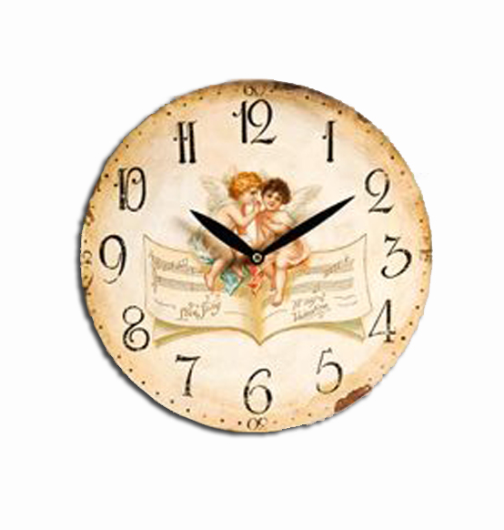 Orologio da parete tondo "Angeli", Scatole Discount.it - Trasparenti, in  cartone, portabottiglie, portaconfetti, nastri, bomboniere e ragali