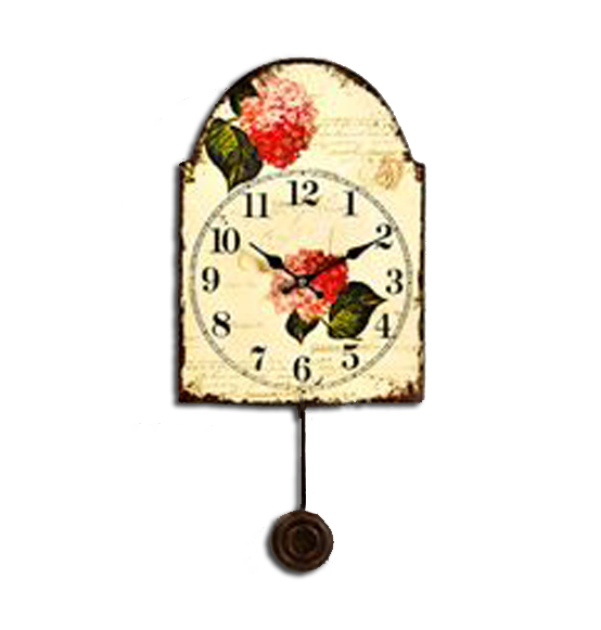 Orologio "Fiori rosa" con pendolo, Scatole Discount.it - Trasparenti, in  cartone, portabottiglie, portaconfetti, nastri, bomboniere e ragali