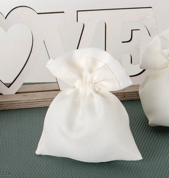 Sacchettino portaconfetti matrimonio classic bag bianco cm. 10x12