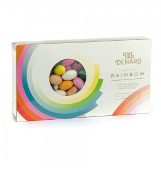 Confetti Denaro cioccomandorla mix rainbow senza glutine colorati 1kg.