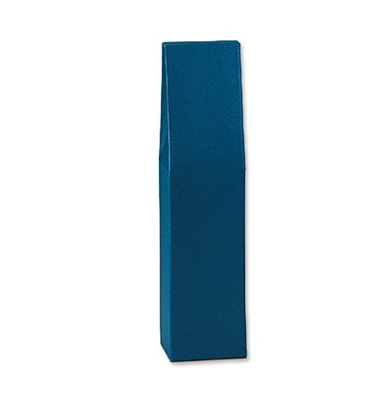 Scatola portabottiglia 1 posto scia blu mm. 90x90x370